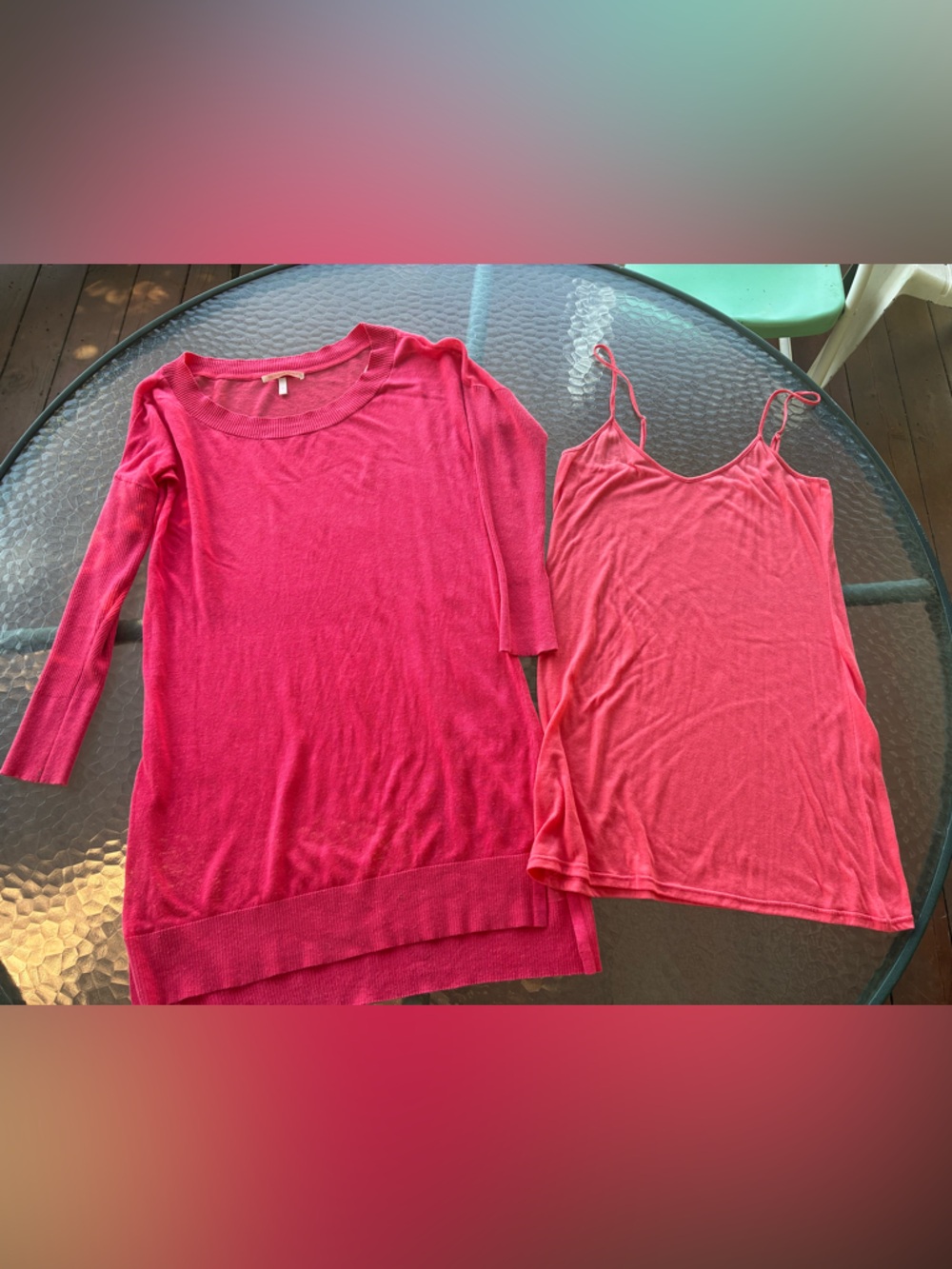 Victoria's Secret Vibrant Coral Knit Dress with inner layer